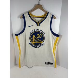 Nike NBA Stephen Curry#30 Golden State Warriors Swingman Jersey White Size 52 XL